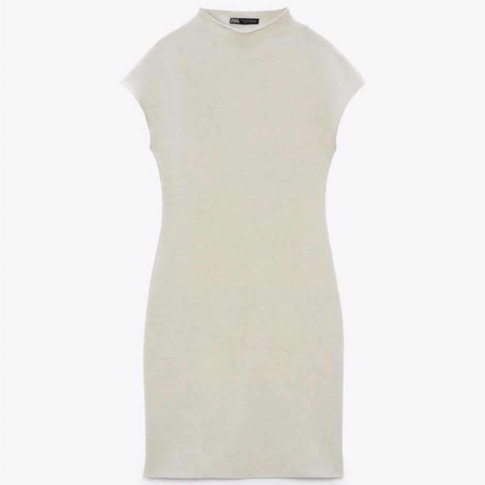 Zara Cream Sleeveless Mini Dress - Picture 3 of 6